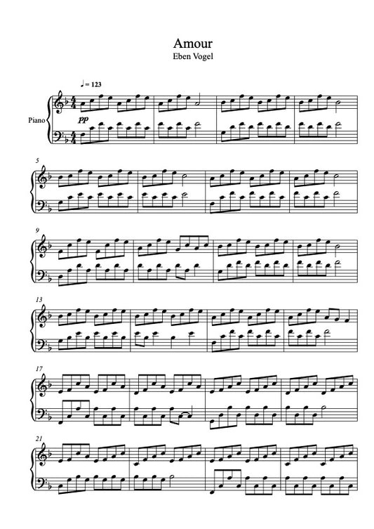 Amour Sheet Music