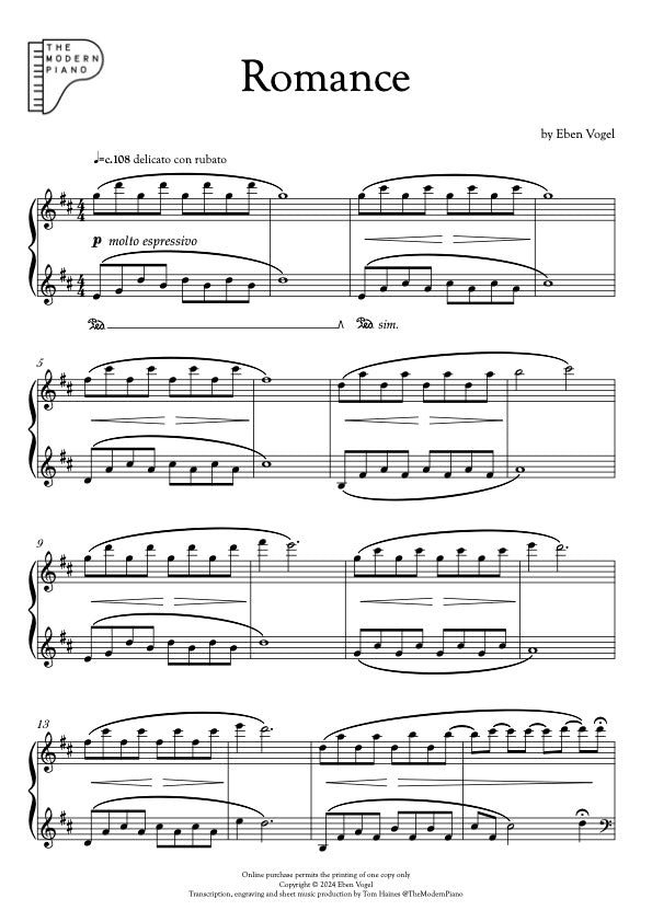 Romance Sheet Music