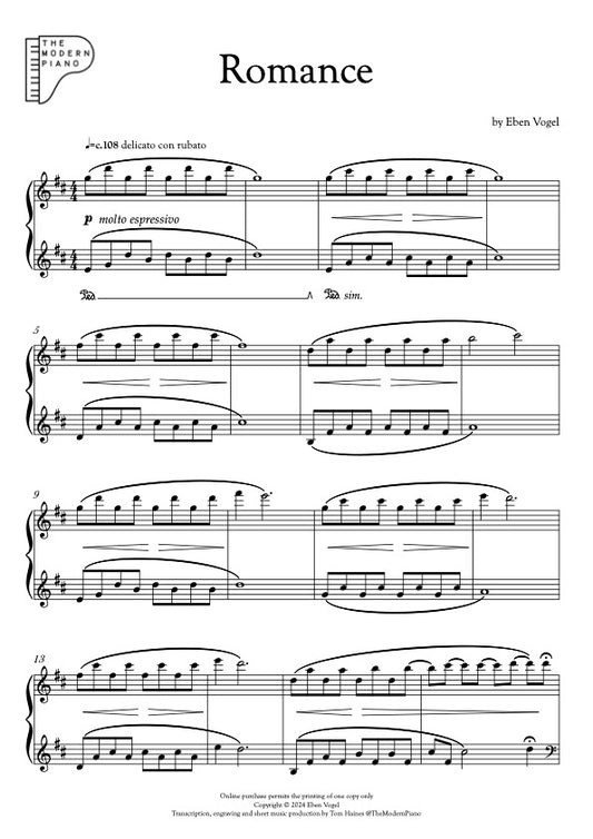 Romance Sheet Music