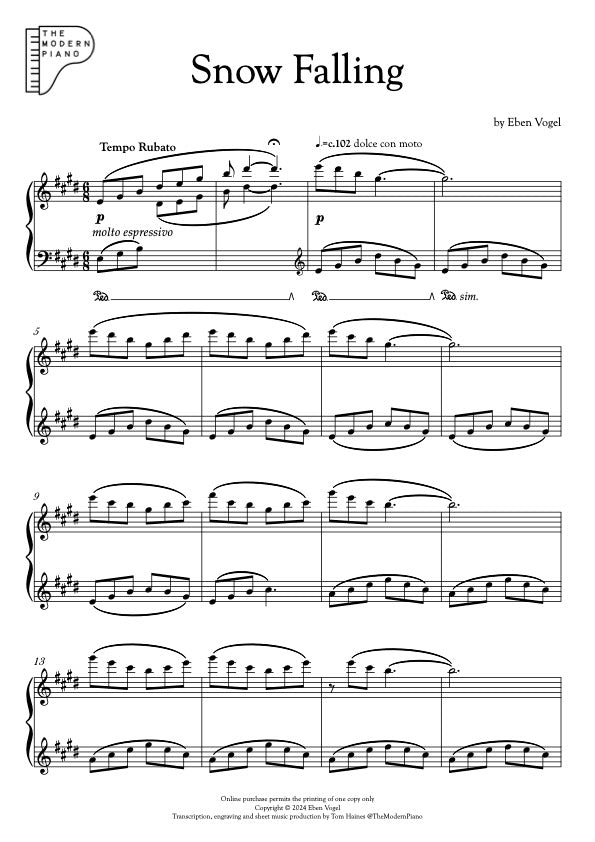 Snow Falling Sheet Music