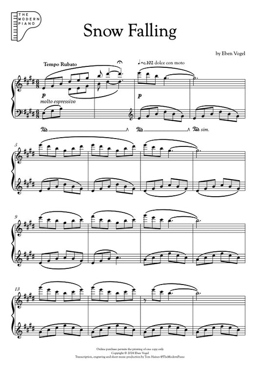 Snow Falling Sheet Music